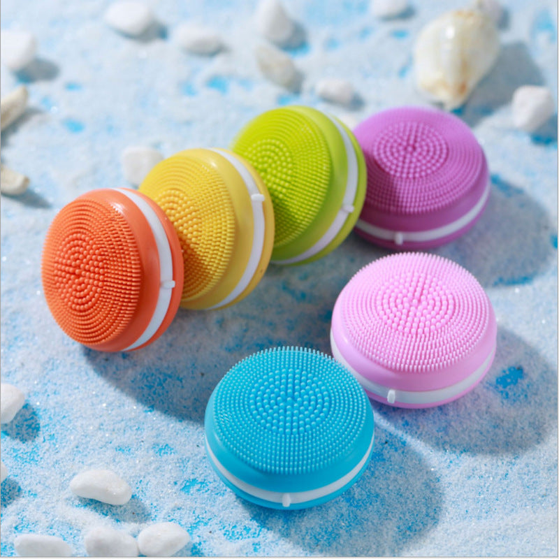 Facial Cleansing Brush and Massage Device, Round Design